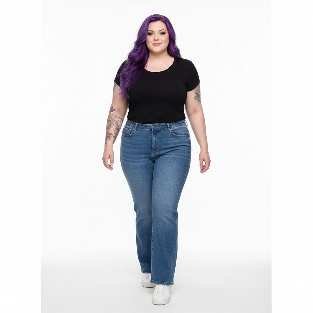 A.N.A Blue Straight Leg Leg Button Fly Classic Timeless Casual Jeans Size 16